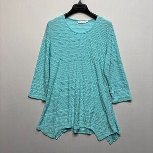 Lulu-B Women 3/4 Sleeve Blouse Top Tunic Shirt Size Large C074 -10